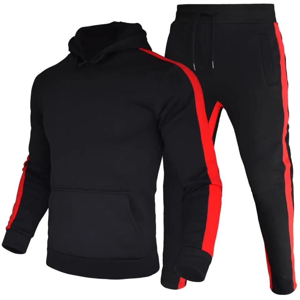 Set Felpa a Righe Unisex con Maniche Lunghe, Abbigliamento Sportivo Casual Autunnale, Tuta Coordinata per Uomo e Donna