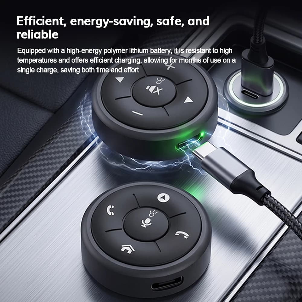 10 Keys Wireless Smart Remote Controller Bluetooth Button Car Motorcycle Steering Wheel Music Play For IOS Android Media