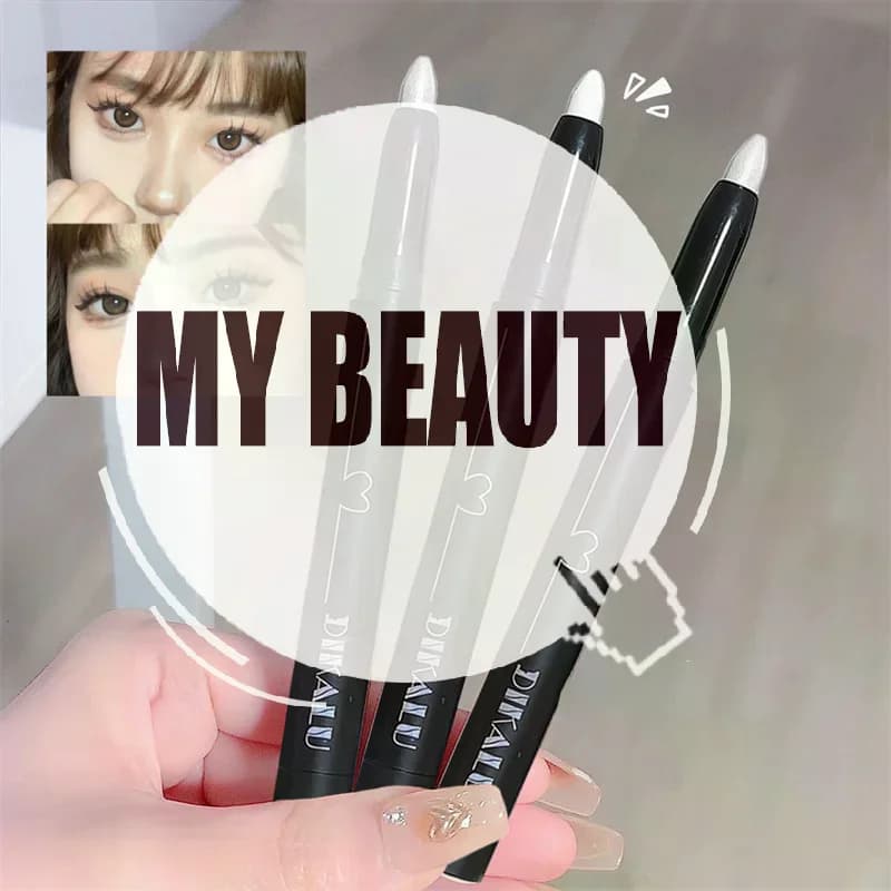 DIKALU Shade Pen with Polished Pearl Matita for Glittered White Opaque Eyeliner Waterproof along brightens the eyes lying down Make-up in stick silk kiss