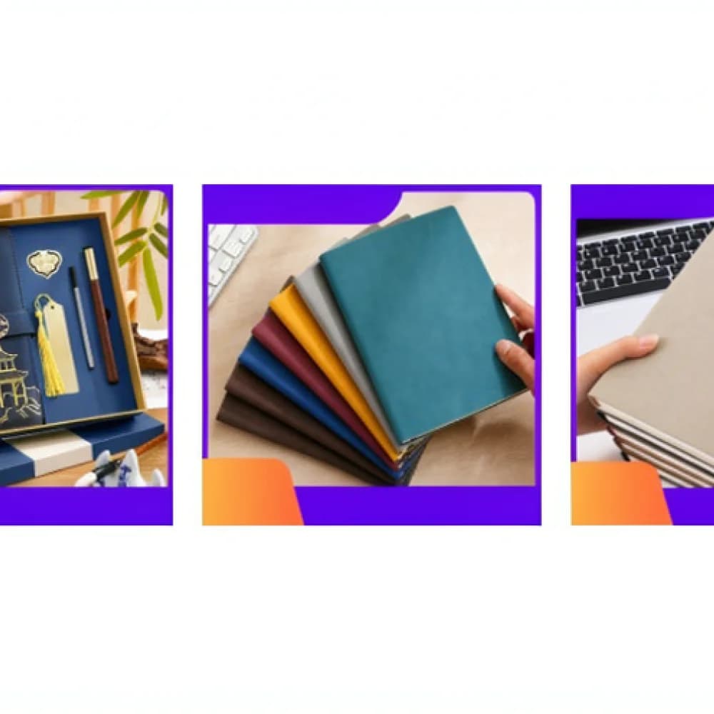Modern Style Notebook Journal Business Planner PU Leather Diary Office Stationery Writing Pad For Daily Task Meeting Record