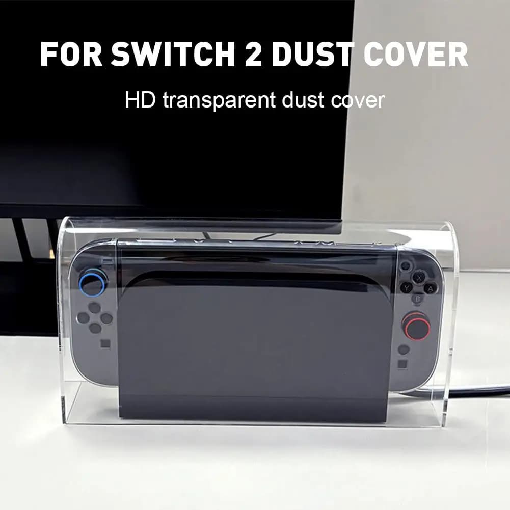 Per Nintendo Switch 2 Copertura antipolvere Acrilico trasparente Console di gioco Host Base Custodia protettiva Accessori