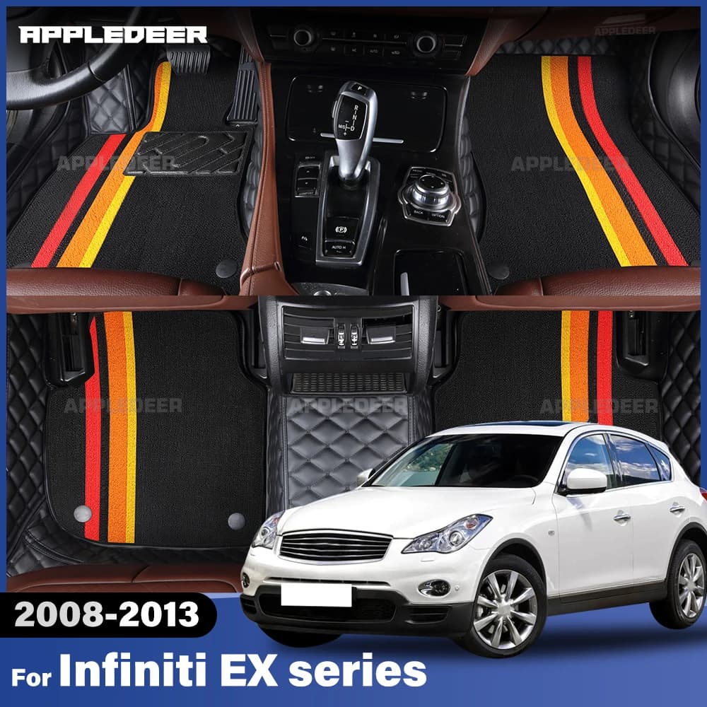 Per Infiniti EX serie 2008-2013 Tappetini per auto a doppio strato Accessori interni per tappeti per auto personalizzati