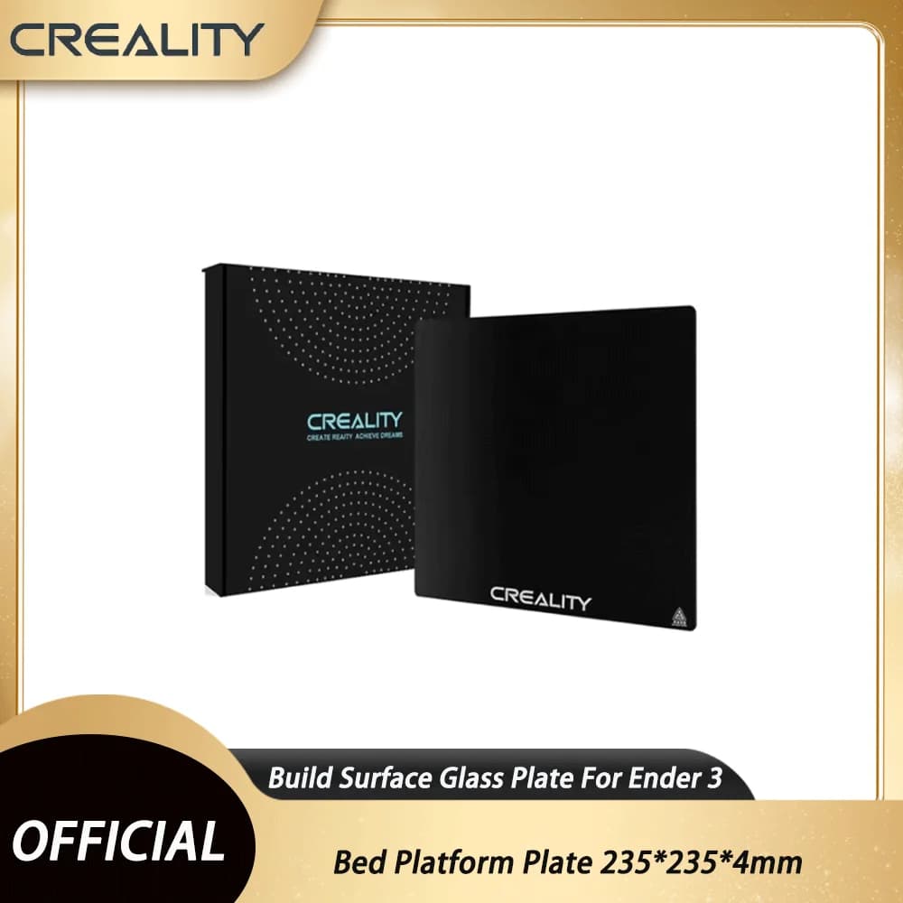 Piattaforma in vetro carborundum CREALITY per stampante 3D Ender-5 Pro/Ender 3V2, superficie di stampa 235*235*4mm, piastra in vetro per Ender 3