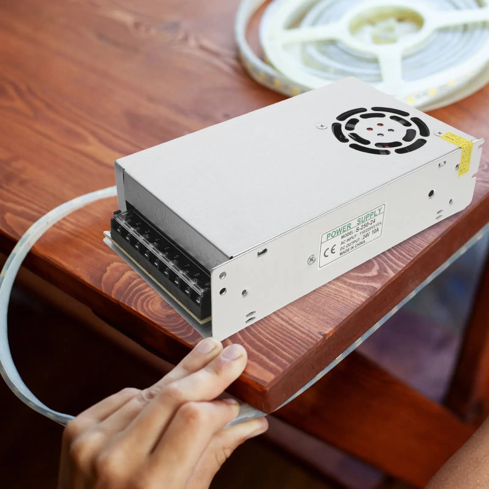Switching Power Supply Iron Box Constant Voltage Stable Output for LED Light Strip Security Systems Voltage Stabilized Adapter