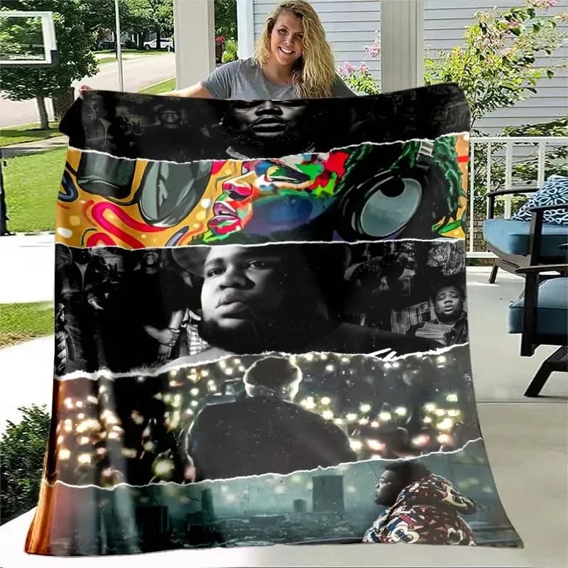 Arazzo con immagine del rapper Rod Wave; cantante popolare; cantante hip-hop; coperta con poster musicale dell'album Soulfly; coperte per la decorazione della stanza