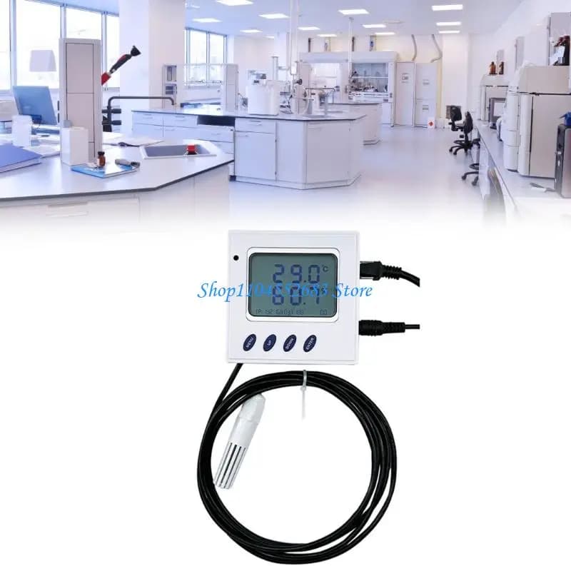 Ethernet Display Climate Monitor for Indoor Cabinet Reading Use