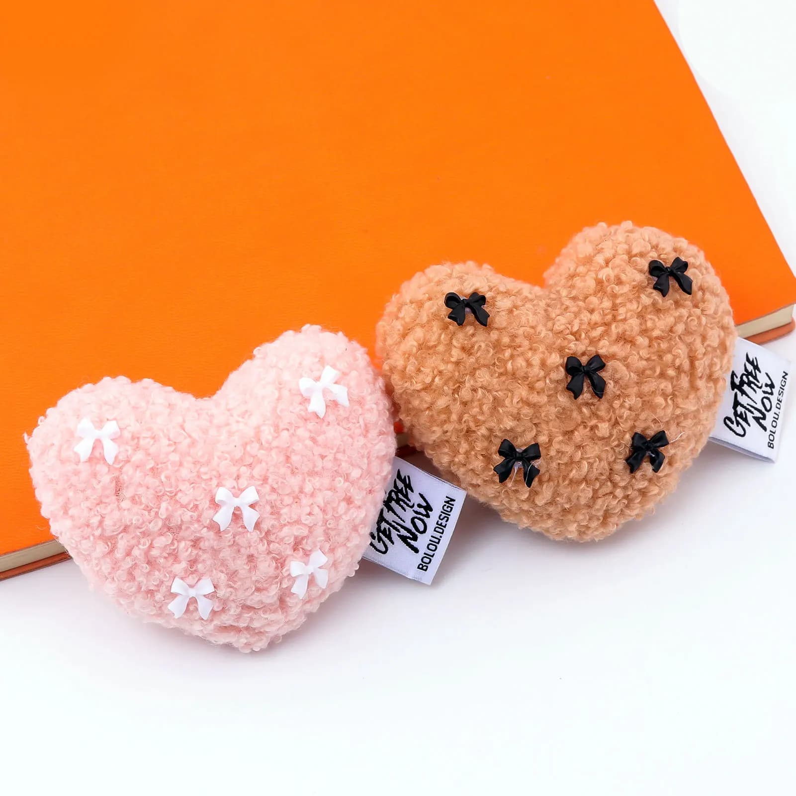 Nuovo Portachiavi in Peluche a Forma di Cuore in Lana d'Agnello, Accessorio Elegante per Zaino da Ragazza, Gioiello per Chiavi