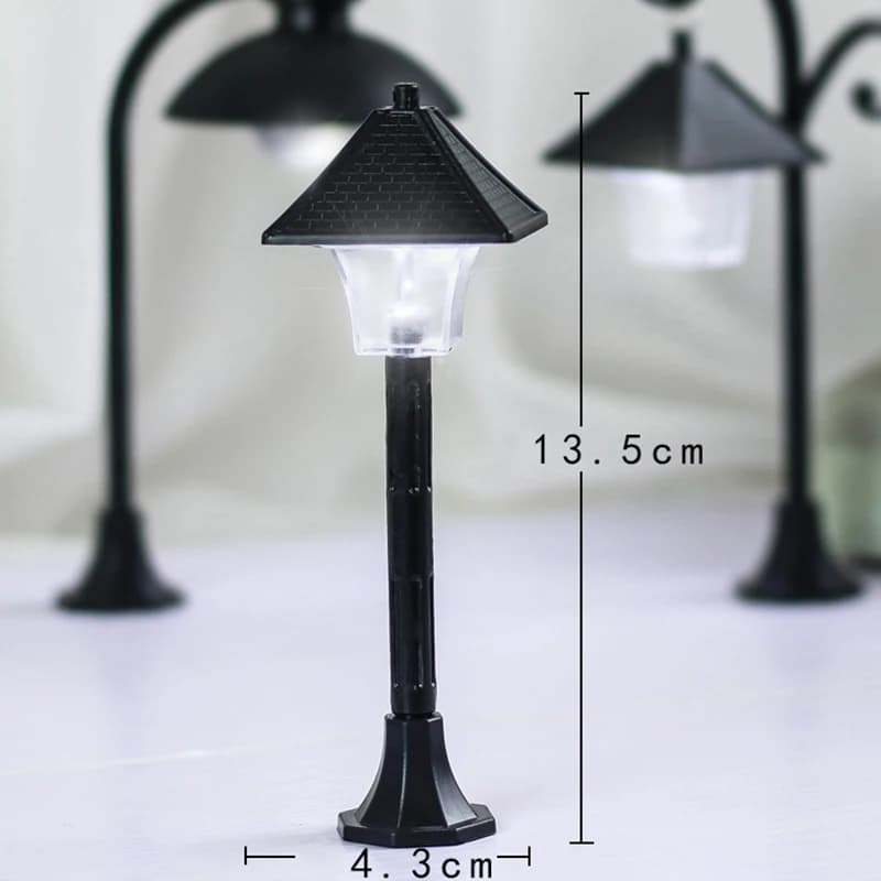Mini miniature lamp rail train lamp pole light for Mini mobile phone/scene/ decoration Desktop