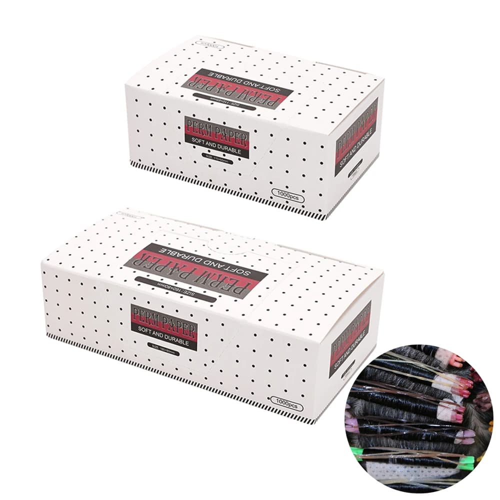 1000 Disposable Card Sheets for Permanent Hair, Heat Resistant Card for Salon, Anti-Slip Card for Discoloration and Permanent