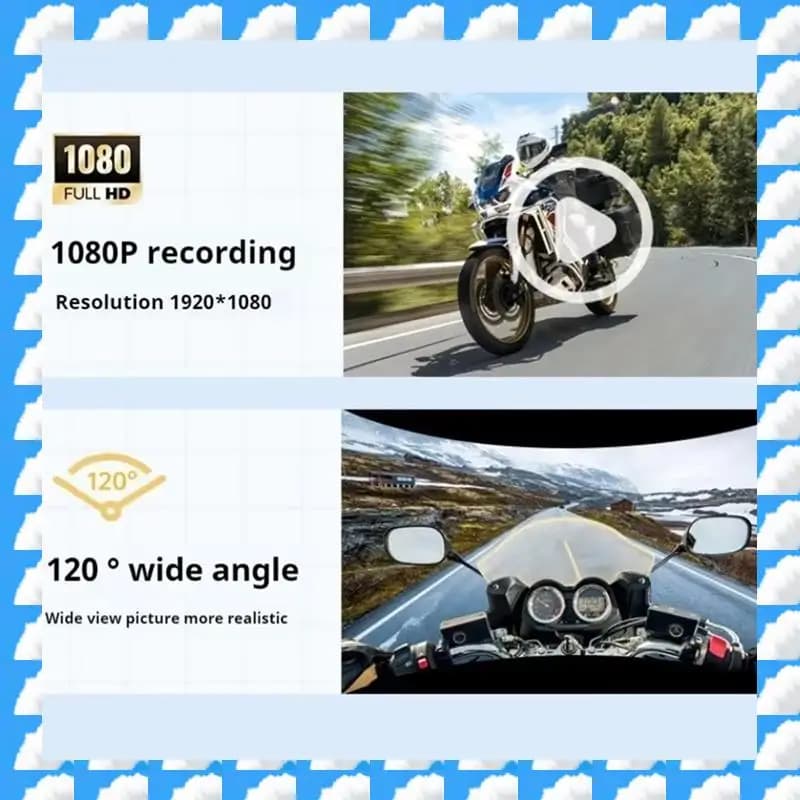 ONGE Impermeabile e Riduzione del Rumore 4K HD Ripresa All-In-One Interfono per Moto Casco Auricolare Bluetooth Dash Cam