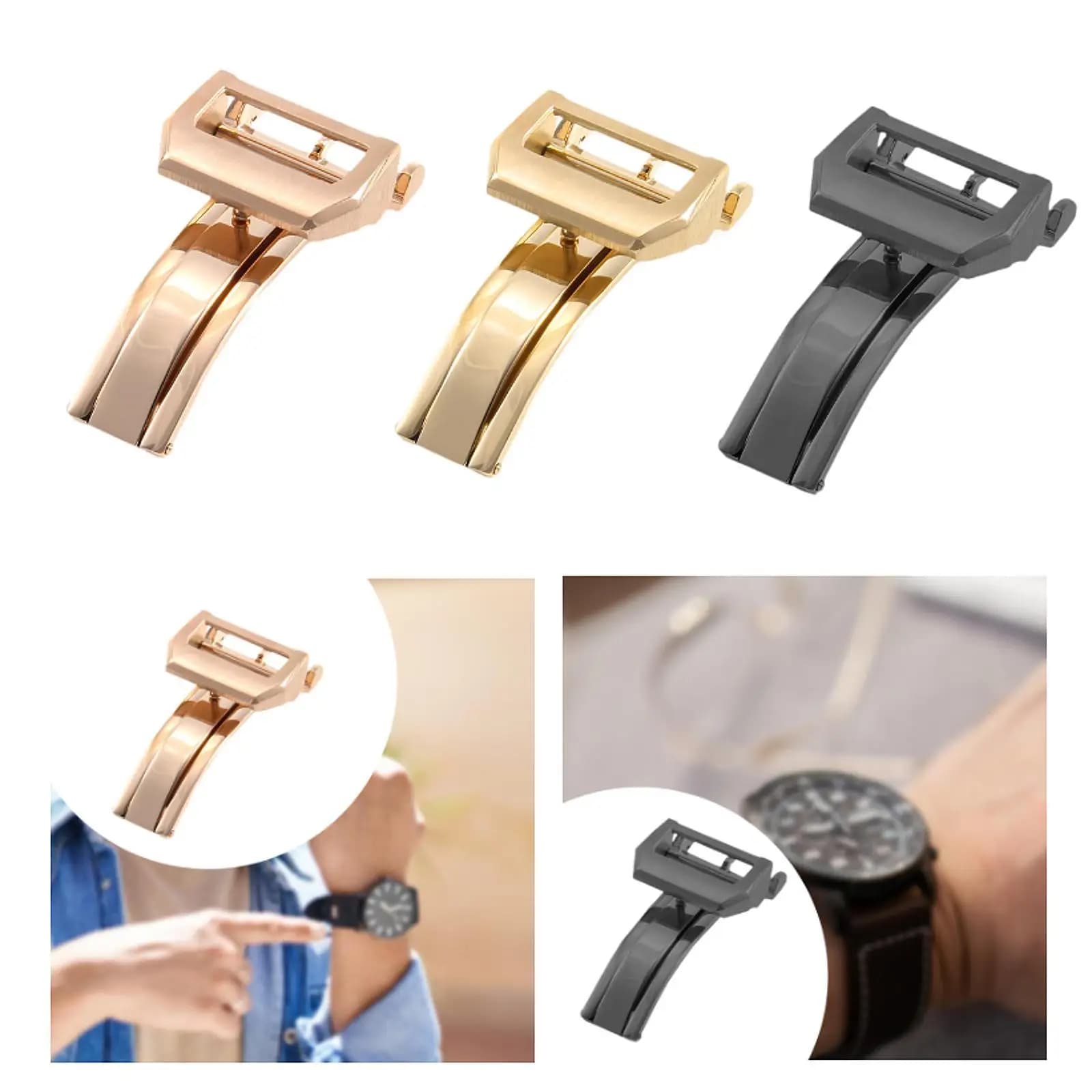 Fittings with folding clasp Rough resistant light rust Easy to install Small Prince Strap Buckle