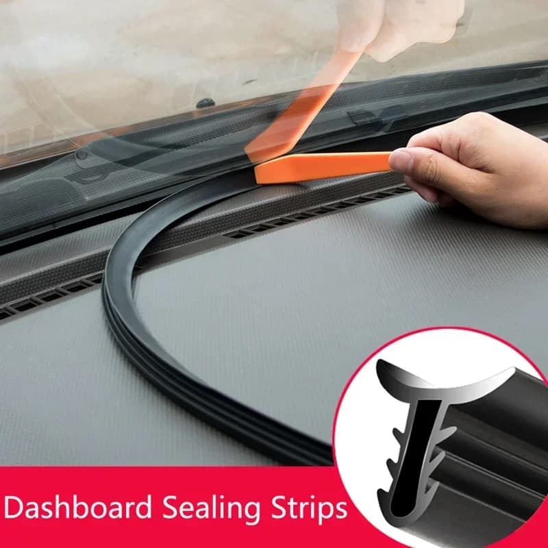 Striscia di tenuta per cruscotto auto da 1,6 m Striscia di tenuta per porta auto Strisce di gomma per bordi universali per guarnizione Accessori auto Adesivi per auto