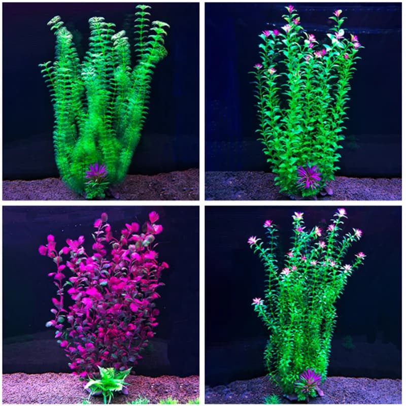 22-60cm High Large Aquarium Plants Plastic Grass Fish Tank Decor Artificial Fake Water Plant Ornaments Aquarium Accessories