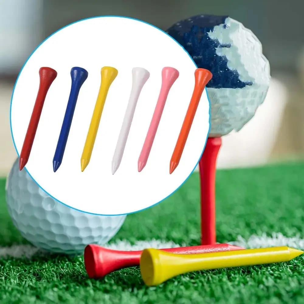 Supporto per palla da golf professionale in plastica di ricambio per tee in gomma da golf da 100 pezzi 68 mm Migliora la precisione Tee per pratica di golf