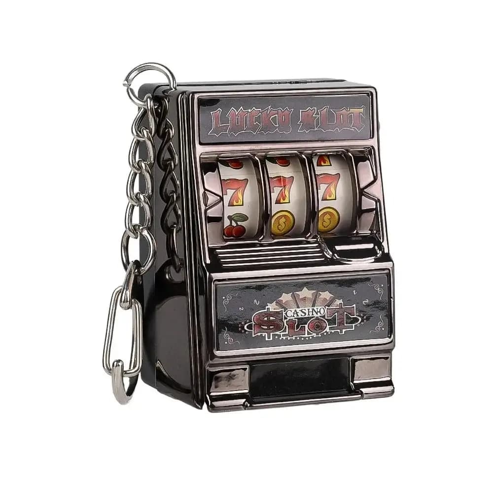 Mini Slot Machine per il gioco d'azzardo portachiavi creativo Arcade Pocket Fruit Lucky Jackpot Gadget giocattolo Antistress giochi divertenti portachiavi anello