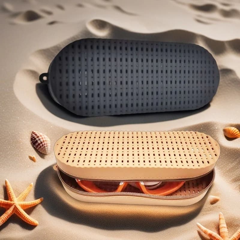 Portatile Case in Silicone for Occhialini da Nuoto, Anti-Caduta, Anti-Graffio, Protective Bag for Eyewear, Family Organizer