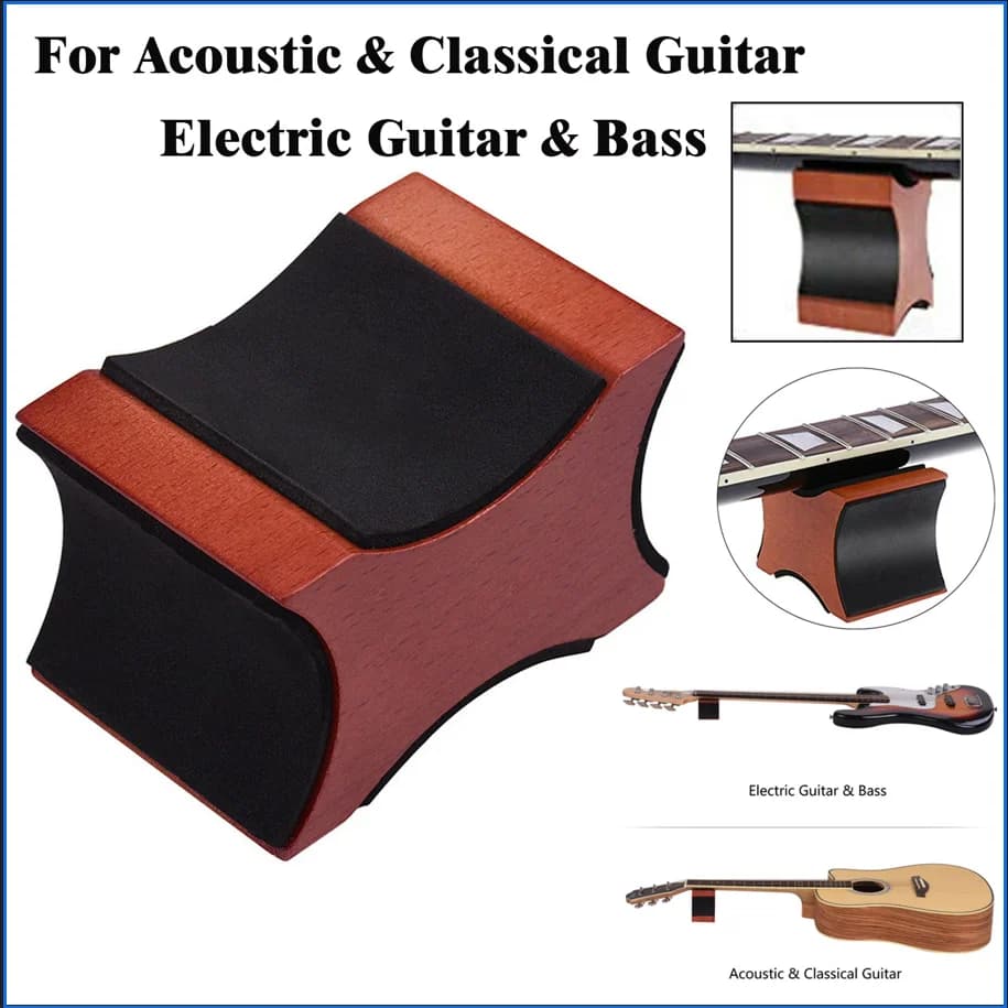 Cuscino di supporto per il collo della chitarra professionale | Altezza a 2 livelli per riparazione liutaio/violino/ukulele | Strumento per banco da lavoro in legno