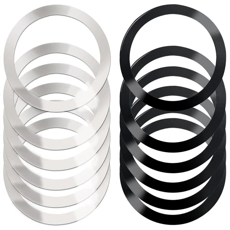 10pcs Magnetic Metal Plate Sticker Rings For Wireless Charger Magnet Car Mobile Phone Holder Iron Sheet For iPhone 17~12 Pro