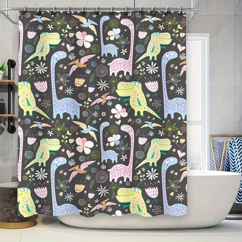 Tenda da doccia stampata con girasole giallo Decorazioni per la casa Accessori da bagno Design moderno per la decorazione del bagno (Bianco)