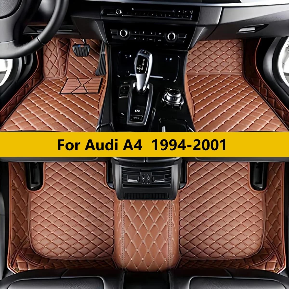 Tappetini auto personalizzati per Audi A4 B5 8D 1994 1995 1996 1997 1998 1999 2000 2001 Set completo di tappeti in pelle per auto