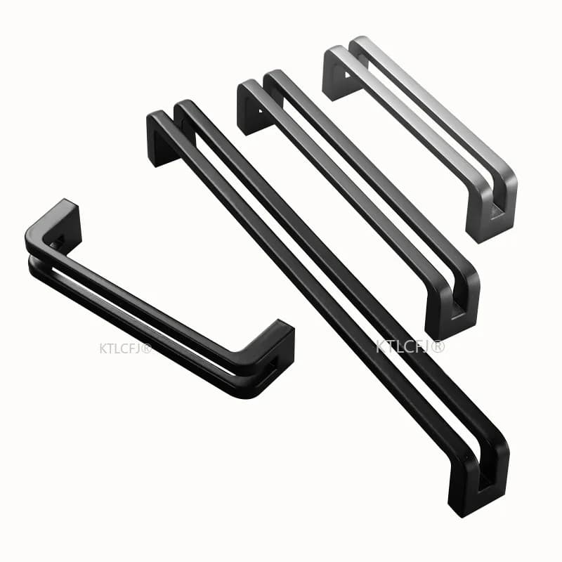 In lega di zinco nero grigio nichel armadio cucina maniglia cassetto manopola armadio moderno armadio mobili Pull Square