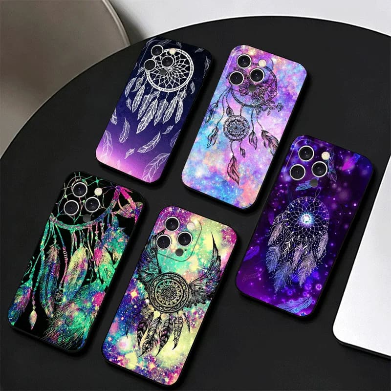 Mandala Dreamcatcher Phone Case For iPhone 17 Air 16 15 Plus 11 14 Pro Max 17E 16E 13 12 7 XS X 8 SE Pattern Customized Cover