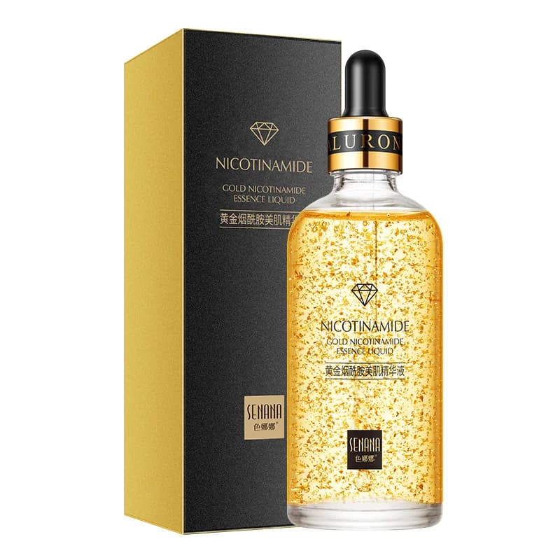 100ml 24k Gold Nicotinamide Hydrating Facial Essence Snail Anti-aging and Preventing Dryness Skin Collagen Face Serum Skin Care