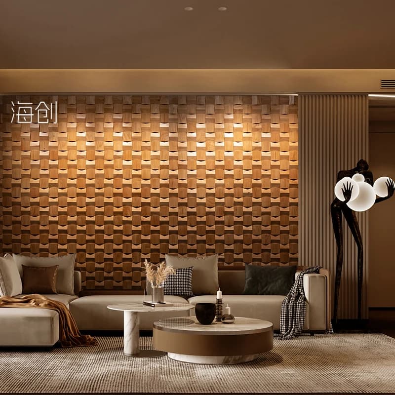 Sfondi Decorazioni per la casa Partizione Mosaico in legno massello Pannello acustico Trappola per bassi Diffusore di assorbimento a bassa frequenza