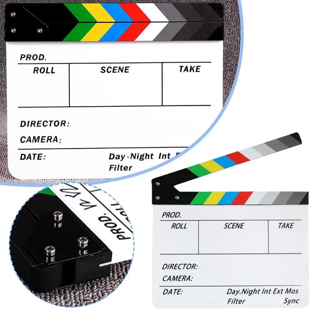 Colorful director's Board Movie Clapperboard Creative Wooden Photography Board Film Craft puntelli Cut Store Prop Photo Online I9Y6