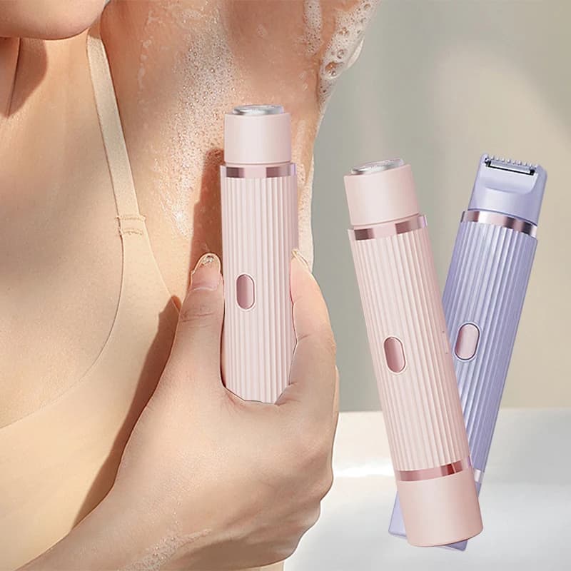 Rasoio elettrico femminile, adatto per la depilazione sia a secco che a umido su tutto il corpo, trimmer bikini portatile ricaricabile