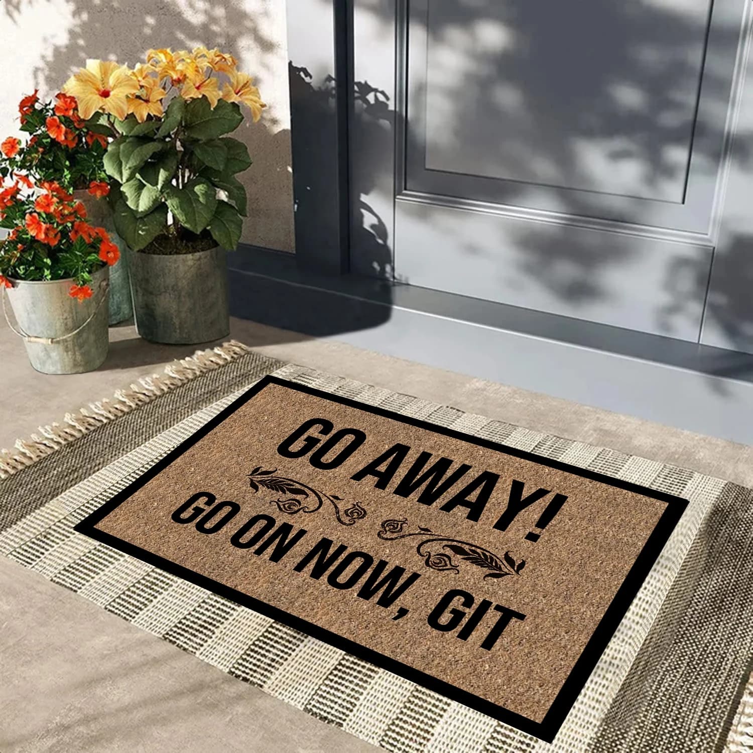 Go Away Zerbino Tappetino da cucina in gomma Go On Now Git Tappetino antiscivolo Tappeto da ingresso