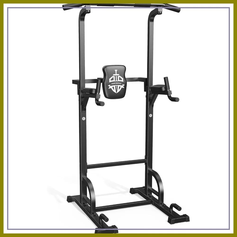 Stazione Power Tower 450LBS con Barra per Trazioni e Dip, Robusta per Allenamento di Forza in Palestra Domestica