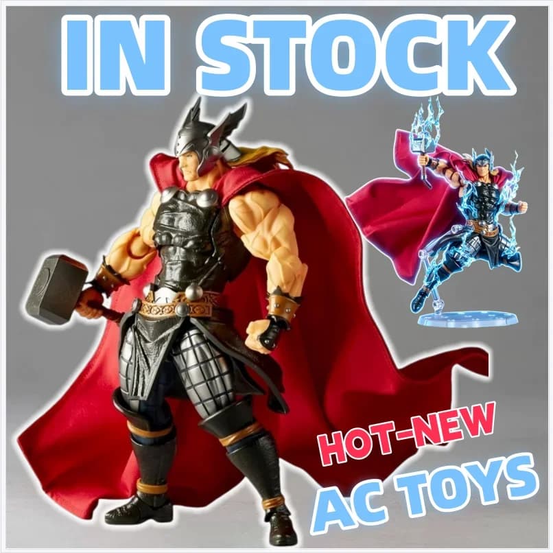 Hot Ko KAIYODO Revoltech Thor Versione Migliorata con Articolazioni, Action Figure di Thor, Statuetta Anime, Regalo di Compleanno, Decorazione da Scrivania, Giocattolo Regalo