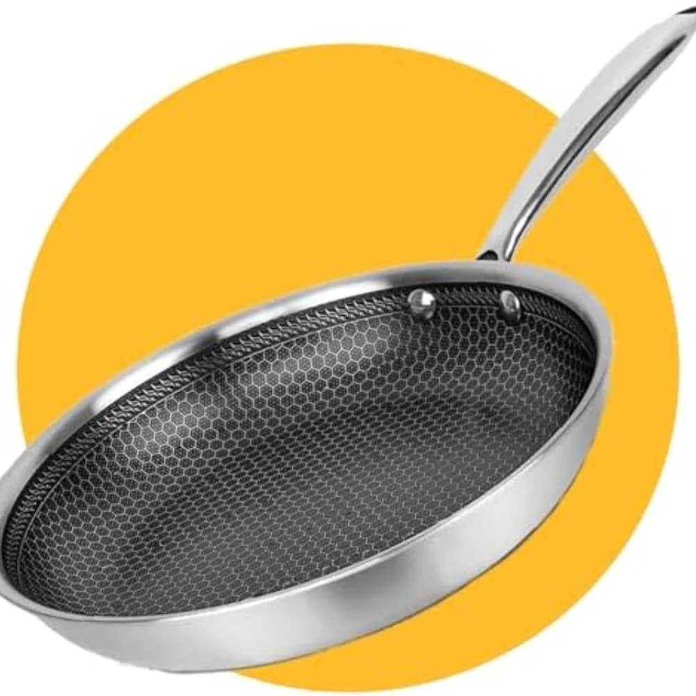 Stainless Steel Non-stick pan Compatible with Induction and Supplies, Graffi resistant