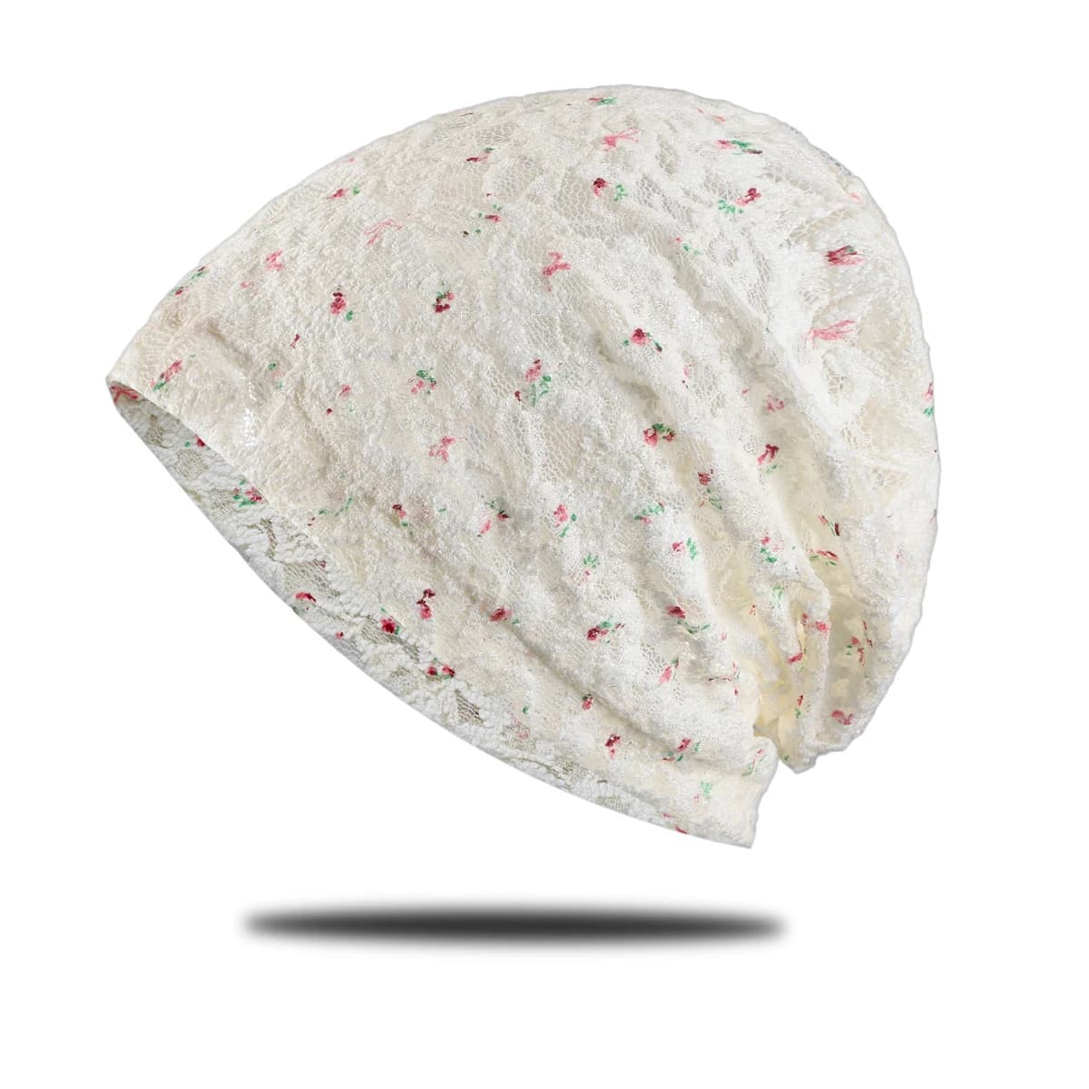 Cappello Turbante Floreale in Pizzo da Donna, Berretto Estivo Traspirante Morbido, Elegante Copricapo Stampato, Sottocappello Hijab Musulmano, Cappello per Chemioterapia, Alla Moda