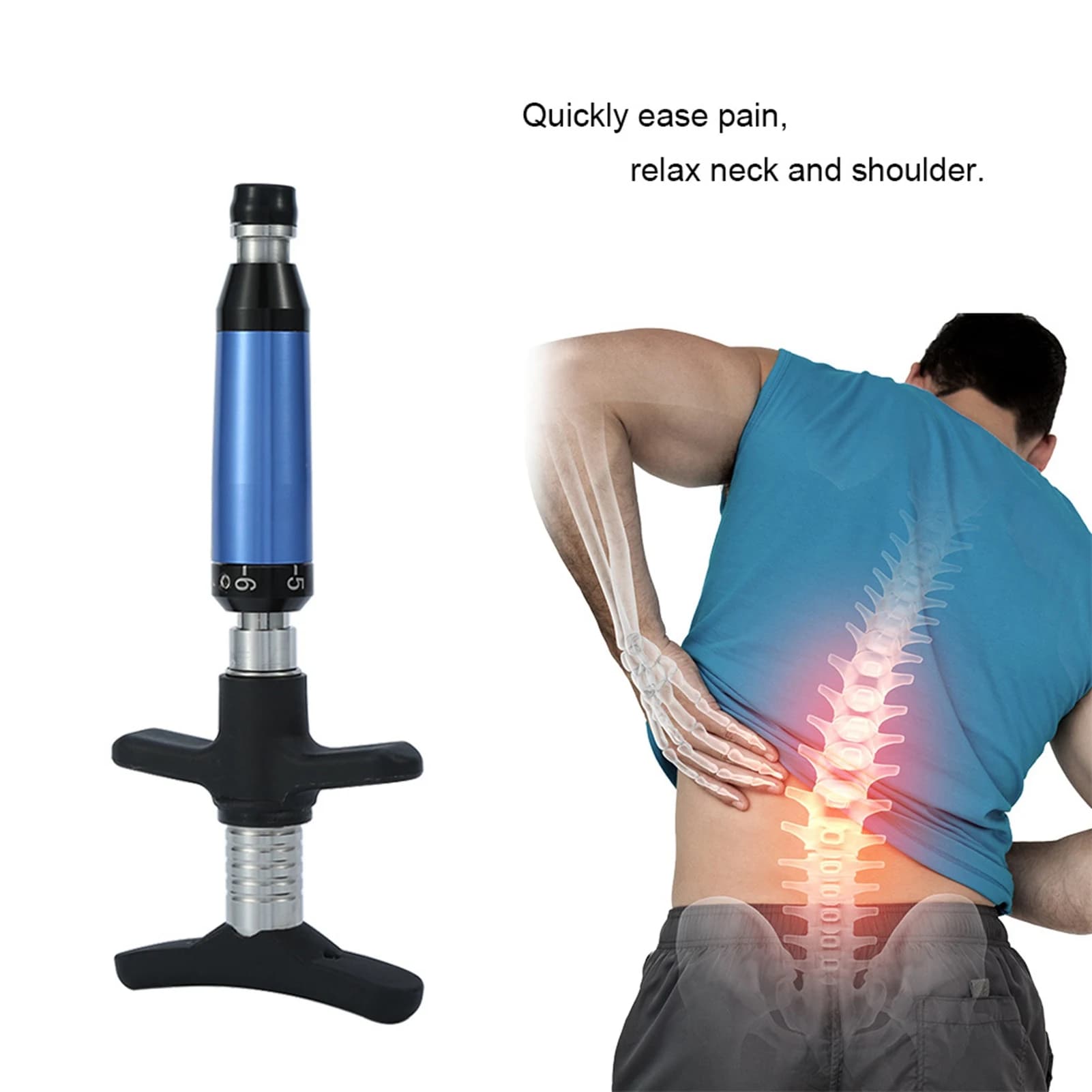 Portable Chiropractic Therapy Corrector 2 Types 6 Levels Manual Corrector Tool for Adjusting Chiropractic Spine Massage
