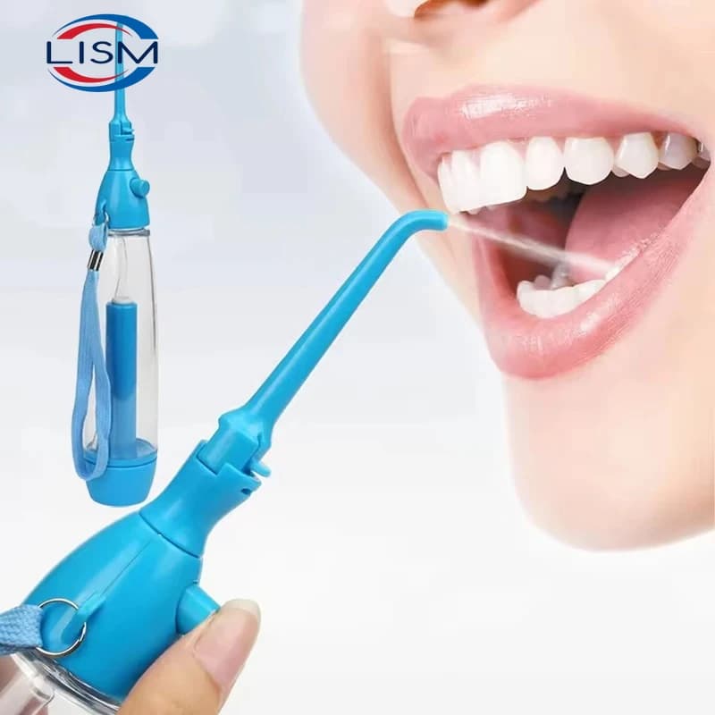 Irrigatore orale portatile, idropulsore per la pulizia dei denti, non elettrico, a getto d'acqua, LV160, nuovo kit per lo sbiancamento dei denti