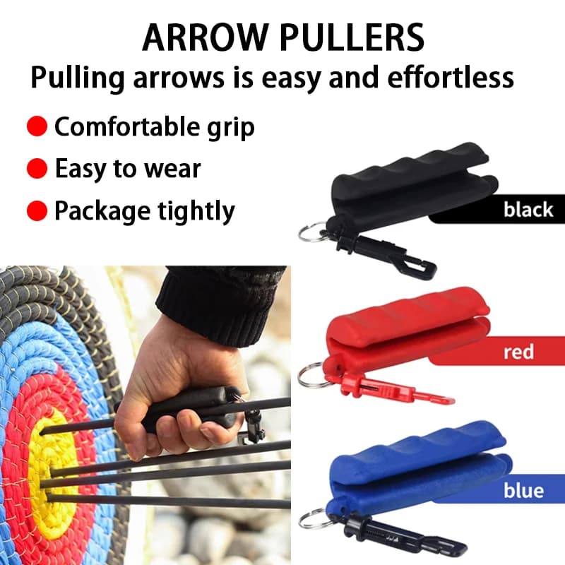 Archery Arrow Puller Remover Rubber Belt Clip Keychain Target Butt Extractor Compound Recurve Bow Accessories Practice