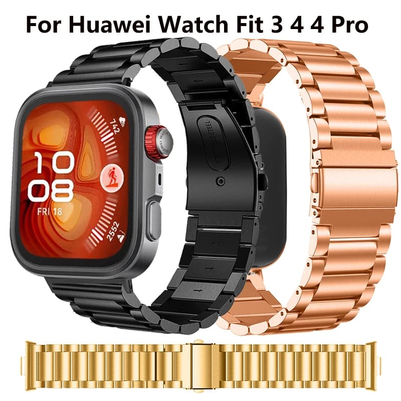 Stainless Steel Strap for Huawei Watch Fit 3 Fit 4 Pro Bracelet Running Strap for Huawei Watch Fit 4 Pro Smartwatch Luxury Strap