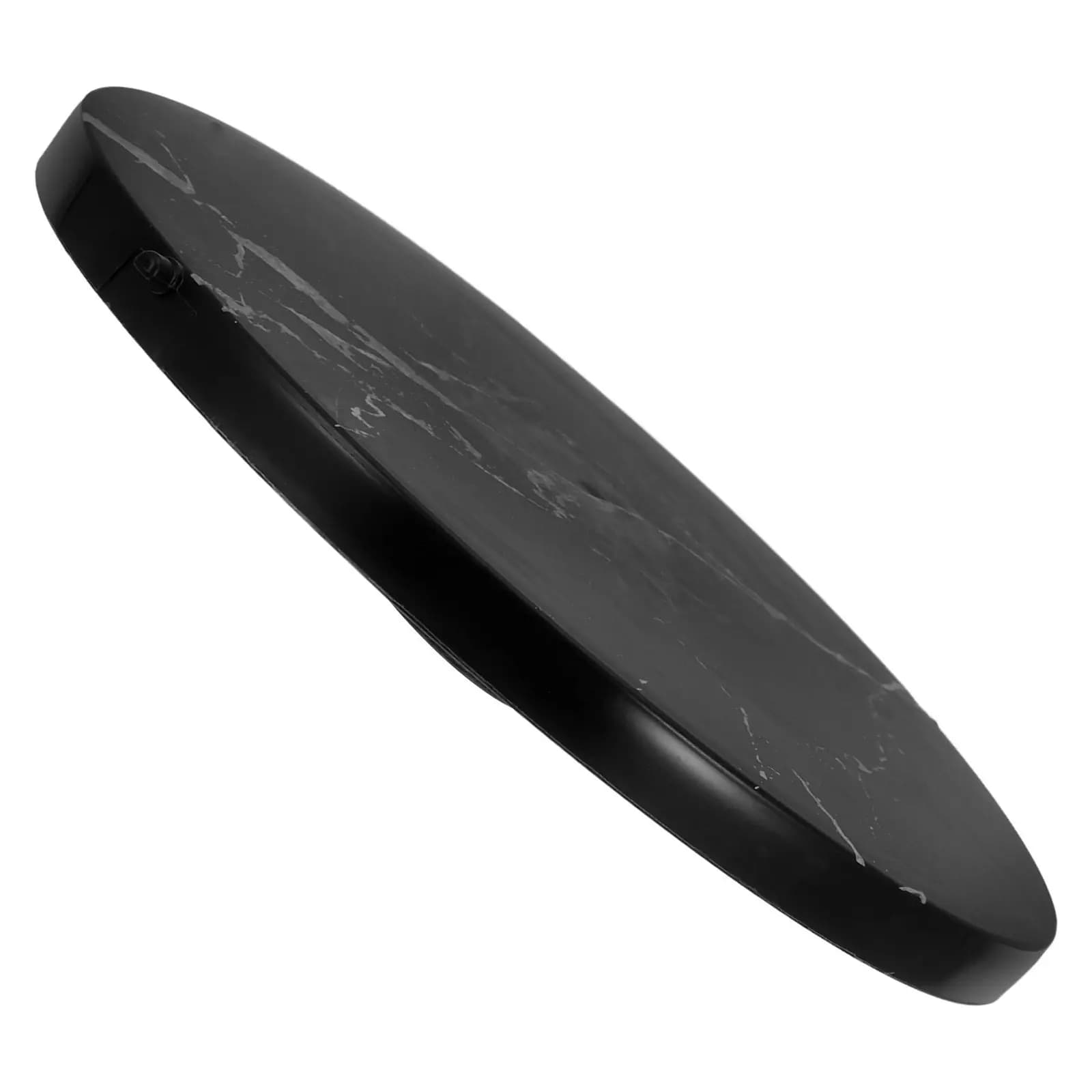Sophisticated Marble Pattern Trash Can Lid Replacement and Convenient Swing Top Design Kitchen Black Trash Can Lids