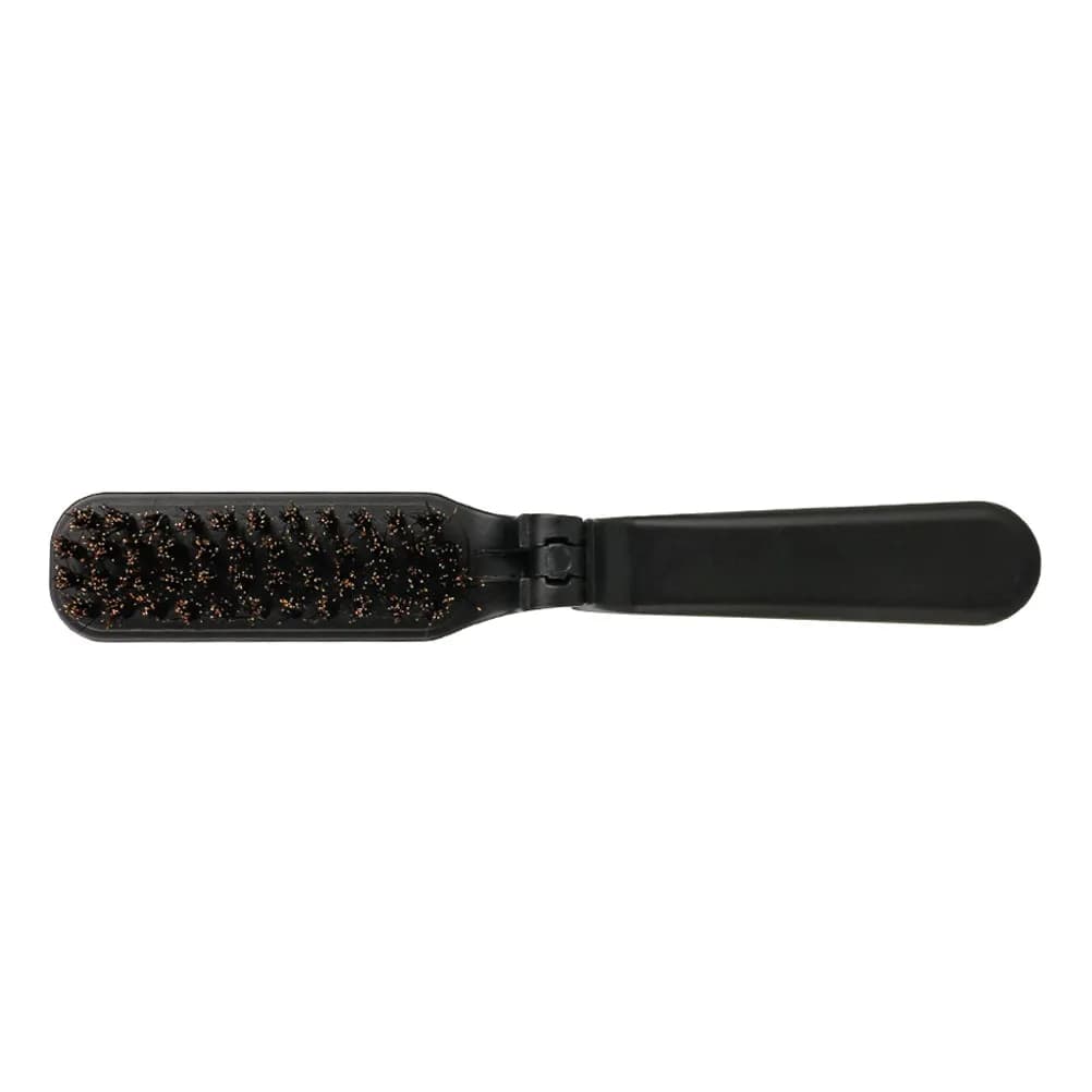 Foldable brush for man, soft bristles, portable handle, hair care tool, for cleaning fat hair, beard residues, barber supplies, for man