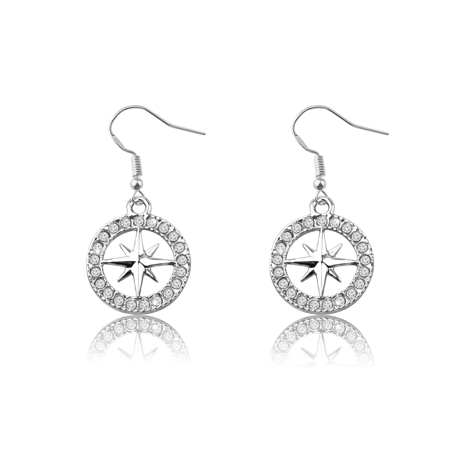 Stray Kids SKZOO Straykids Stay Fandom Gift K-pop Album Gift Earrings Set Alloy Compass with Diamonds Decorative Clothing Accessories