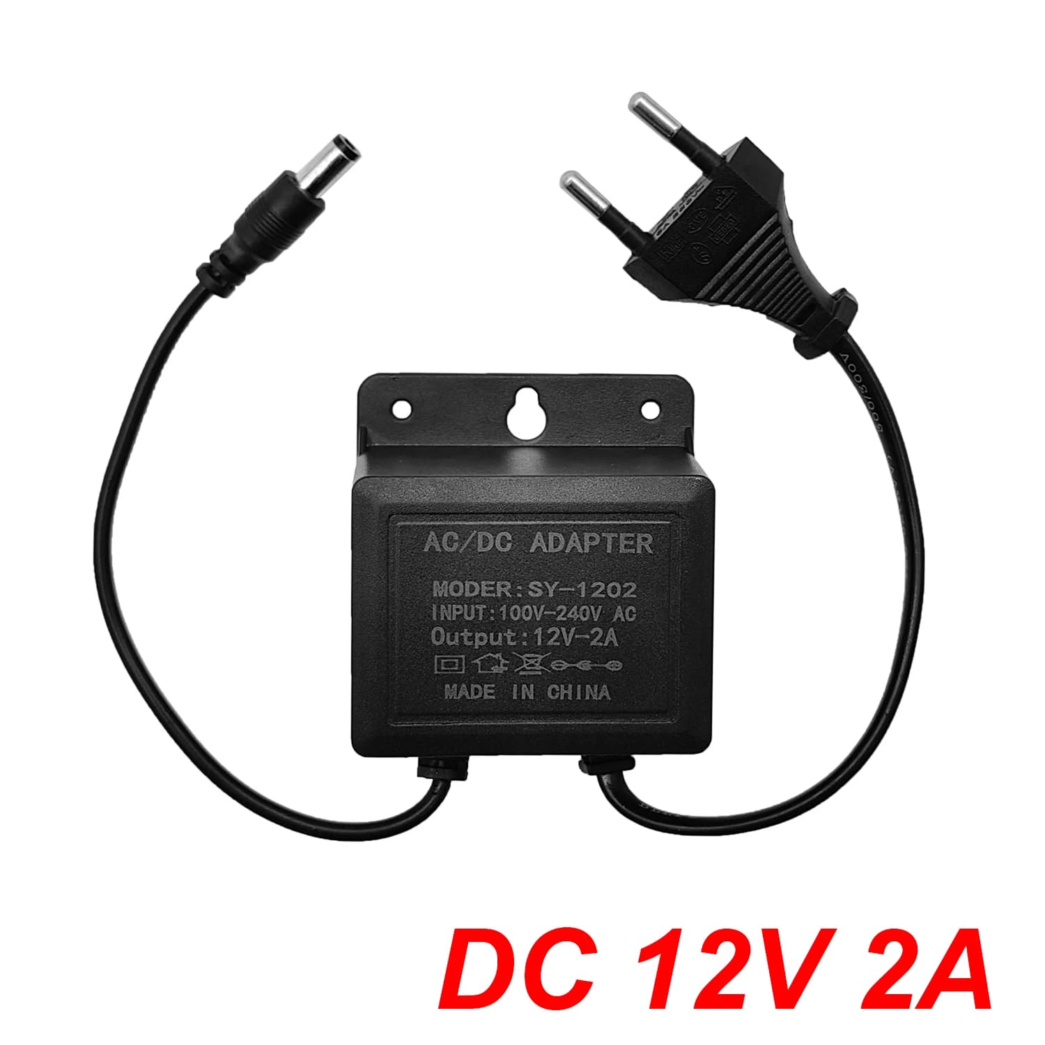 DC12V2A Adattatore Adattatore di Alimentazione Della Macchina Fotografica Esterna Impermeabile Spina di UE Adattatore CCTV Sistema di Telecamere Ip Caricatore 110 V 220 V AC a DC Uso FAI DA TE
