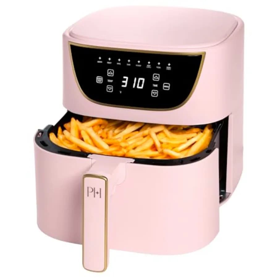 Friggitrice ad Aria Grande da 6 Litri con Rivestimento Antiaderente Senza PFAS, Controllo Touchscreen, 8 Funzioni in 1 tra cui Friggere, Arrostire, Grigliare