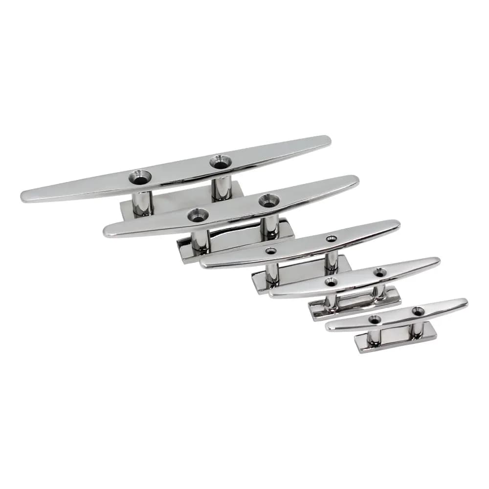 4 "5" 6 "8" Bassa Piatta Tacchetta In Acciaio Inox 316 2 Fori Hardware tacchette per barche Per Barche Marine Ponte Corda Cravatta accessori per yacht