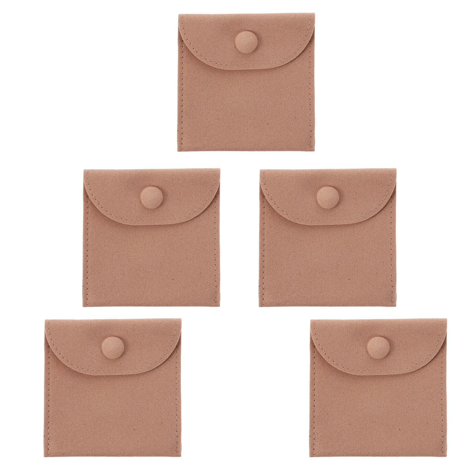 Set di 5 Sacchetti Portagioie in Tessuto Premium, Pieghevoli, per Orologi, Anelli, Collane, Regali, Contanti, Bomboniere per Matrimoni e Feste
