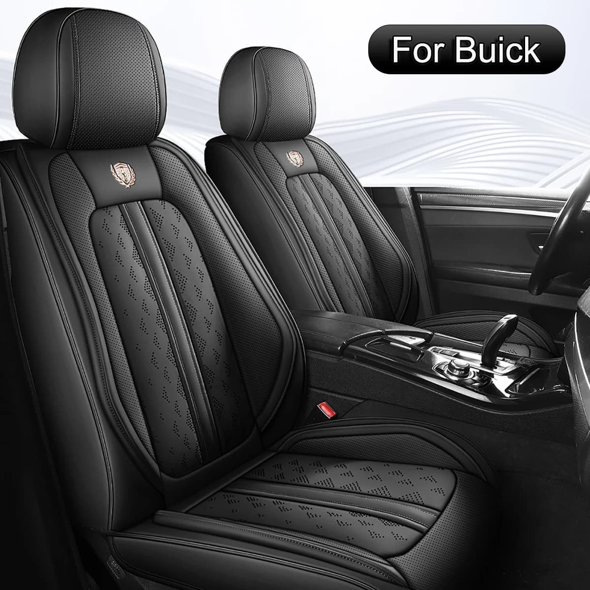 Coprisedili per auto Set completo in pelle PU, adatto per Buick Envision, Verano, Velite 6, Regal, LaCrosse, Envista, Encore, Excelle