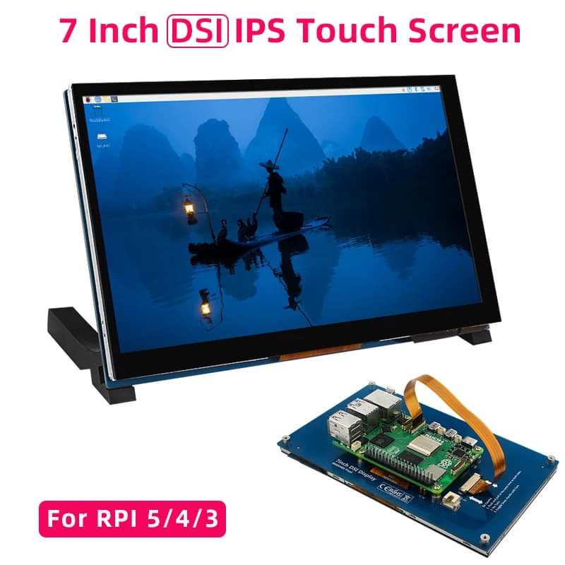 7 inch DSI Touch Screen for Raspberry Pi 5 4B 3B + 3B IPS IPS LCD cable MIPI CSI 800*480 with standard monitor for RPI 5 Pi5