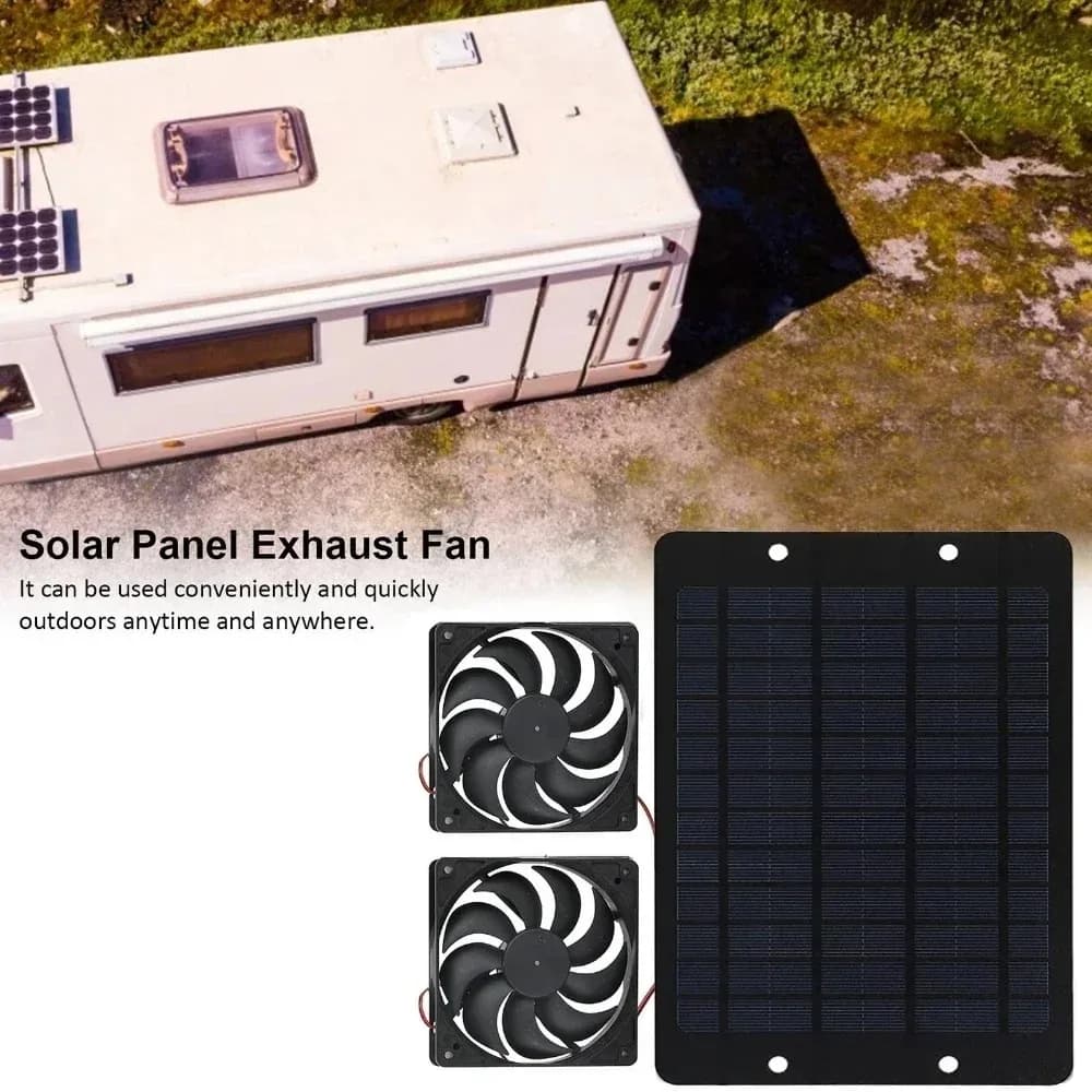 Ventilatore Solare da 10W 12V con Pannello Solare, Mini Ventilatore da Tetto per RV, Soffitta, Casa, Bagno, Ventilazione e Circolazione dell'Aria