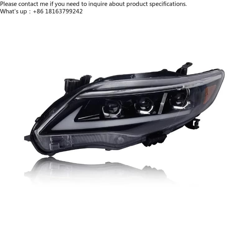 2 Pezzi Fari a LED Personalizzati per Corolla 2011-2013, Upgrade con Occhi di Angelo DRL, Gruppo Ottico Anabbagliante e Abbagliante